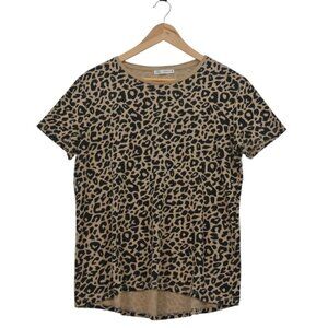 Zara Leopard Print 🐆 Short-Sleeve Tee‎ M
